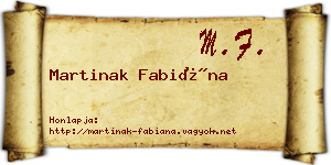 Martinak Fabiána névjegykártya